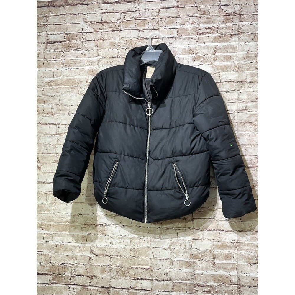 Altered State Black Puffer Jacket With Satin Lining Sz Small